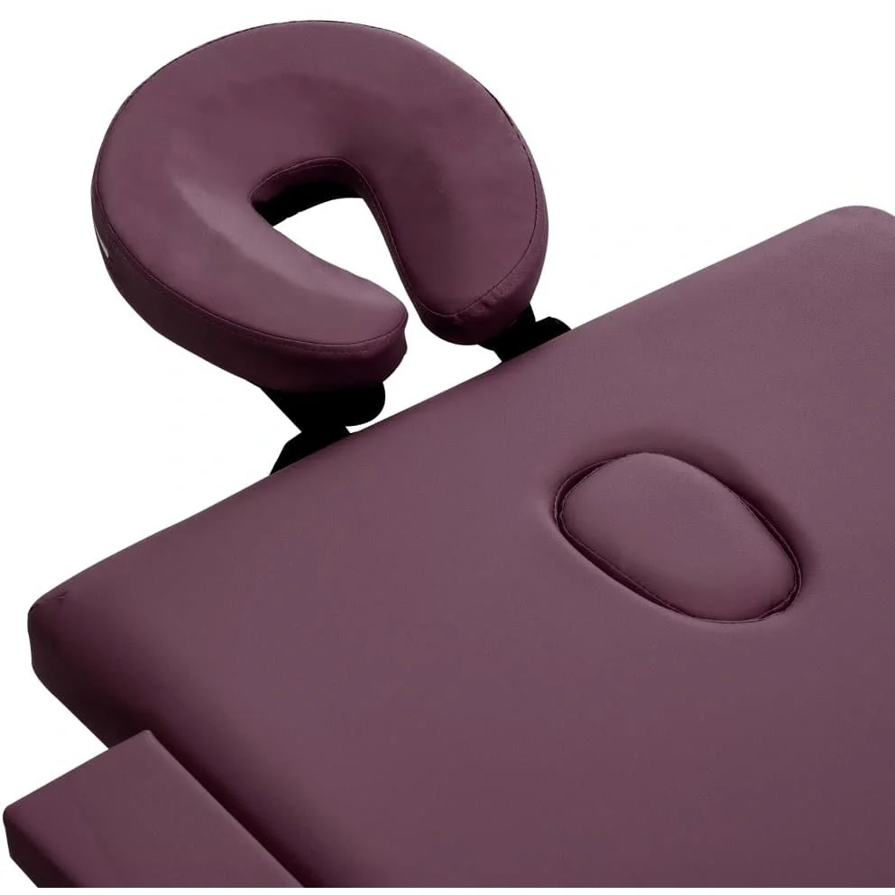 Klappbarer Massagetisch 4 Zonen Holz lila - 8