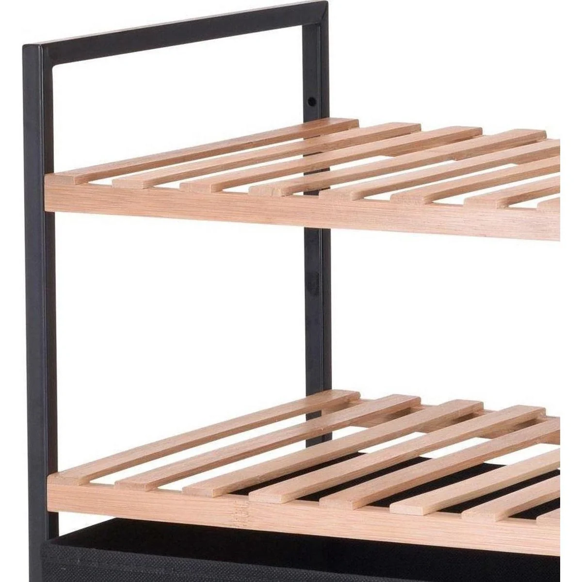 Bathroom Solutions Badezimmerregal - mit Wäschekorb - Bambusregale - 3