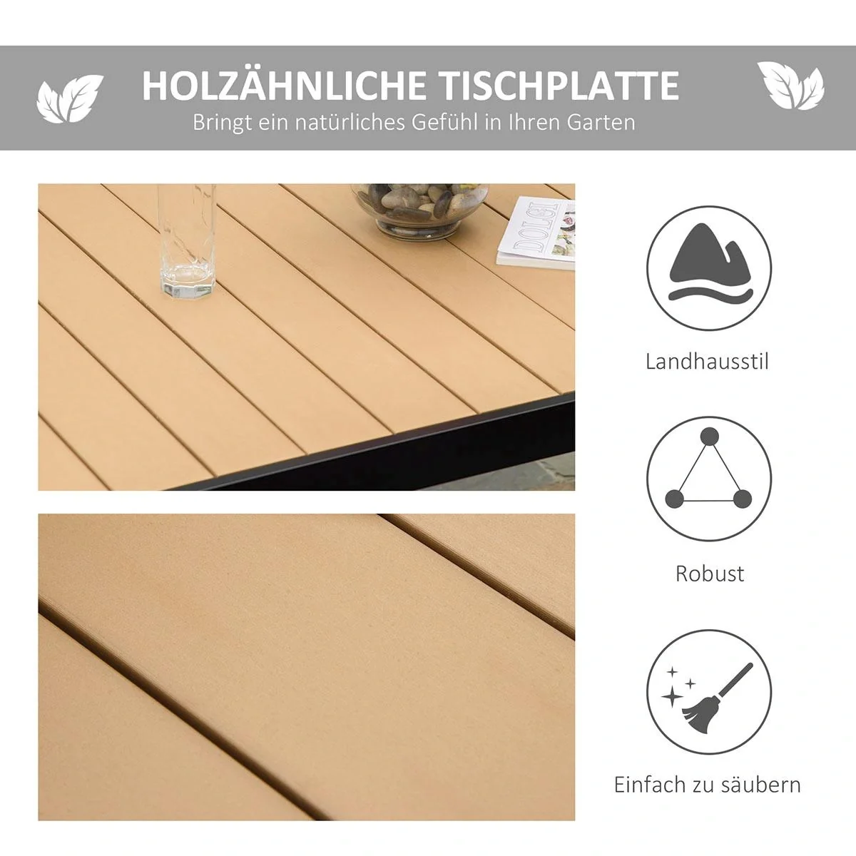 Sonnenschirm, Gartenschirm, 3-stufig, Sonnenschutz, Bambus 180/ Polyester, Schwarz, Ø2,5 x 2,3 m - 6