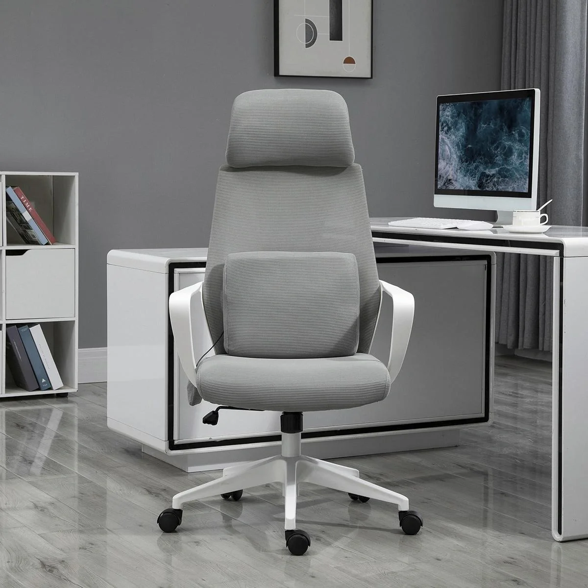 Bürostuhl Massagesessel Chefsessel mit Massagefunktion höhenverstellbarer Drehstuhl ergonomischer Gamingstuhl massage Ny - 4