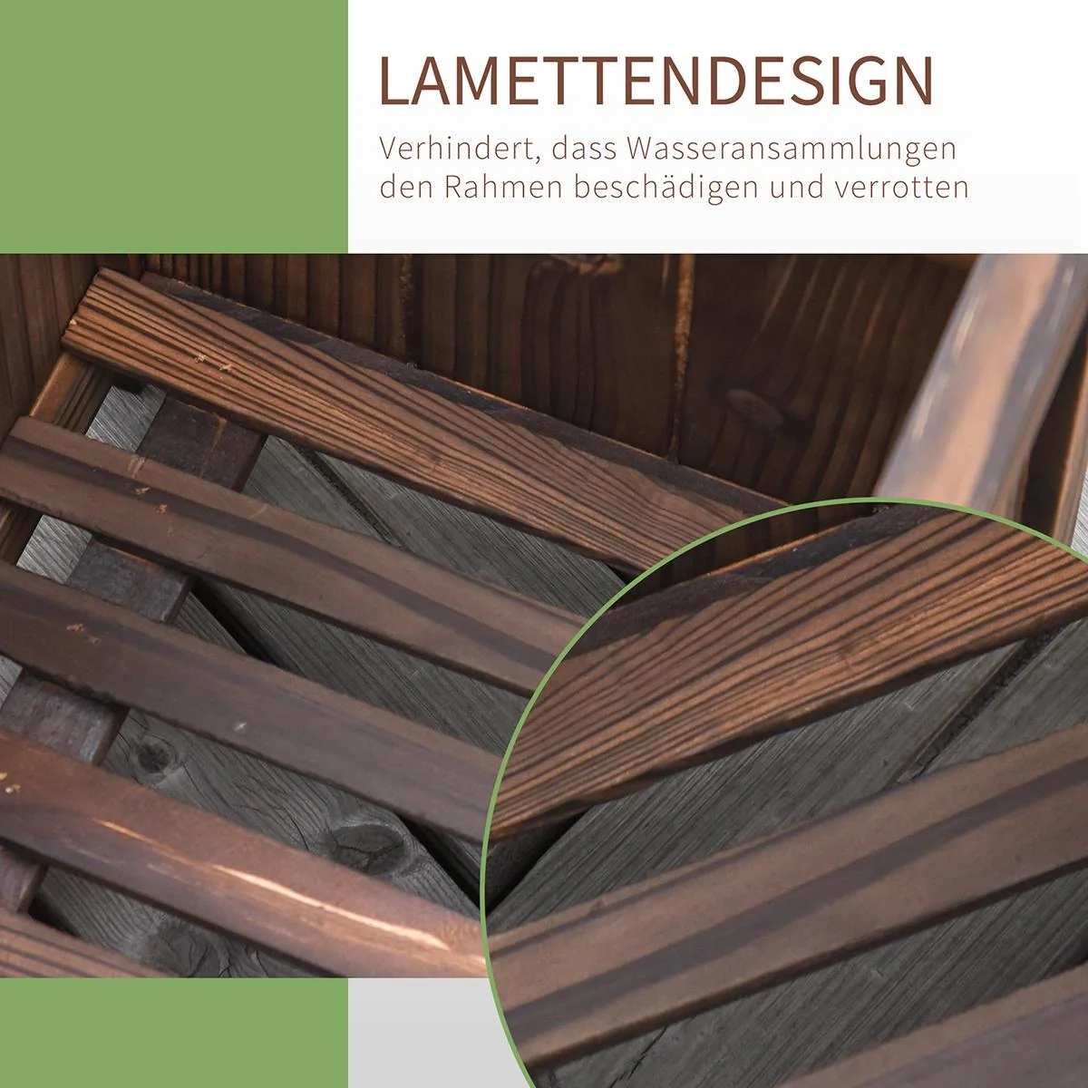 Pflanzkasten Blumenständer Rankgitter Rankkasten Rosenbogen Garten Holz Braun 60 x 30 x 122,5 cm - 5