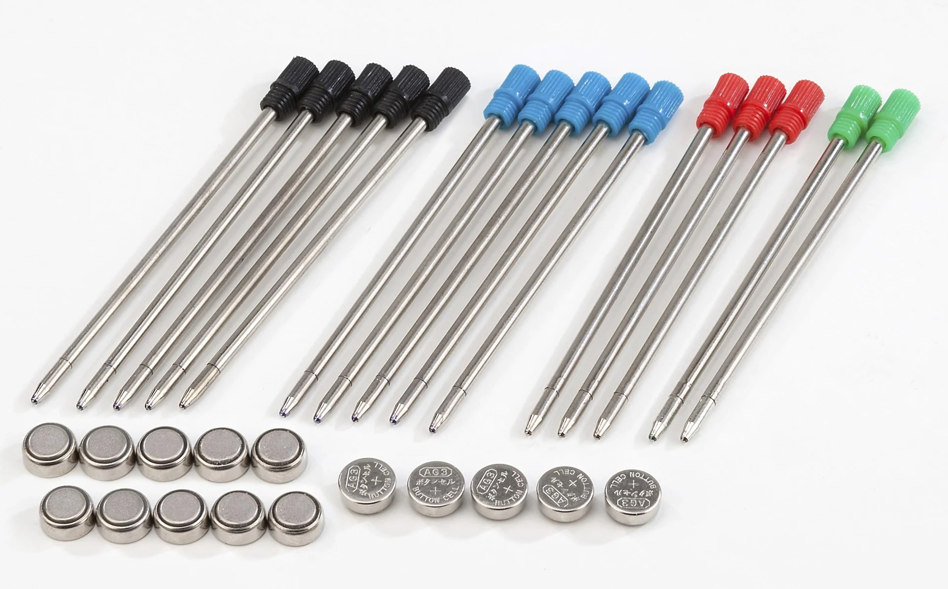 Batterie- und Minen-Ersatz-Set, 30-teilig, für LED-Kugelschreiber-Set 836154 - 1