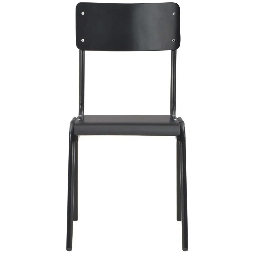 Esstischstühle 2tlg. massiv Sperrholz Stahl schwarz - 5