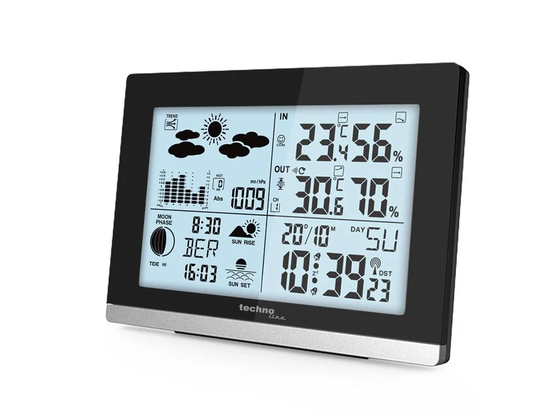 Funkgesteuerte Wetterstation mit Außensender - 6