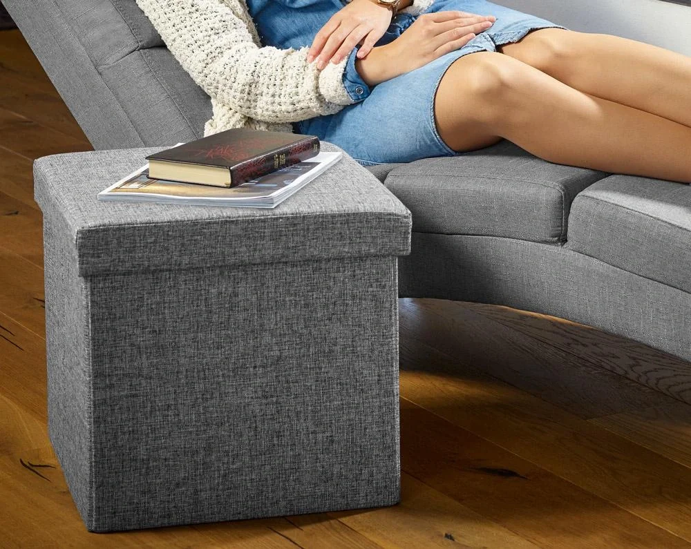 Klappbarer Hocker mit Ablage Gri - 6