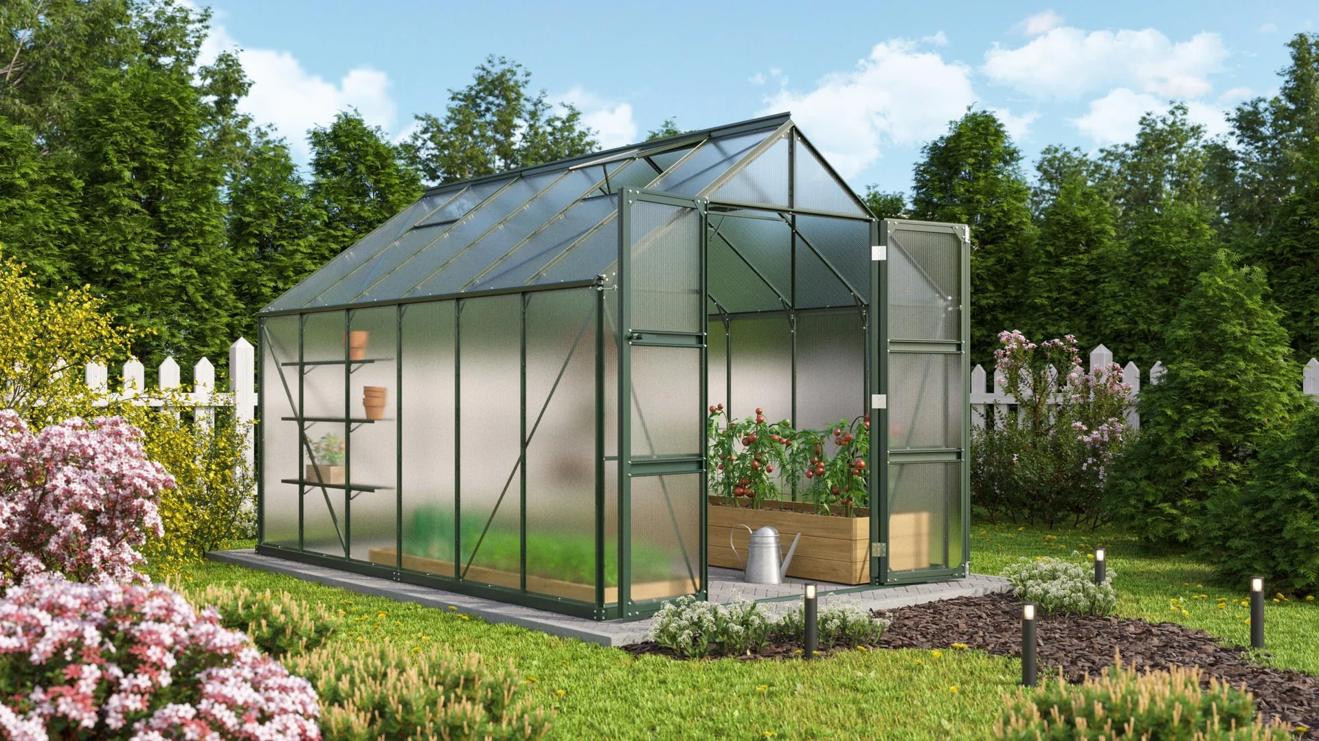 Gewächshaus Domus 9900 HKP 4 mm, Farbe smaragd - 2