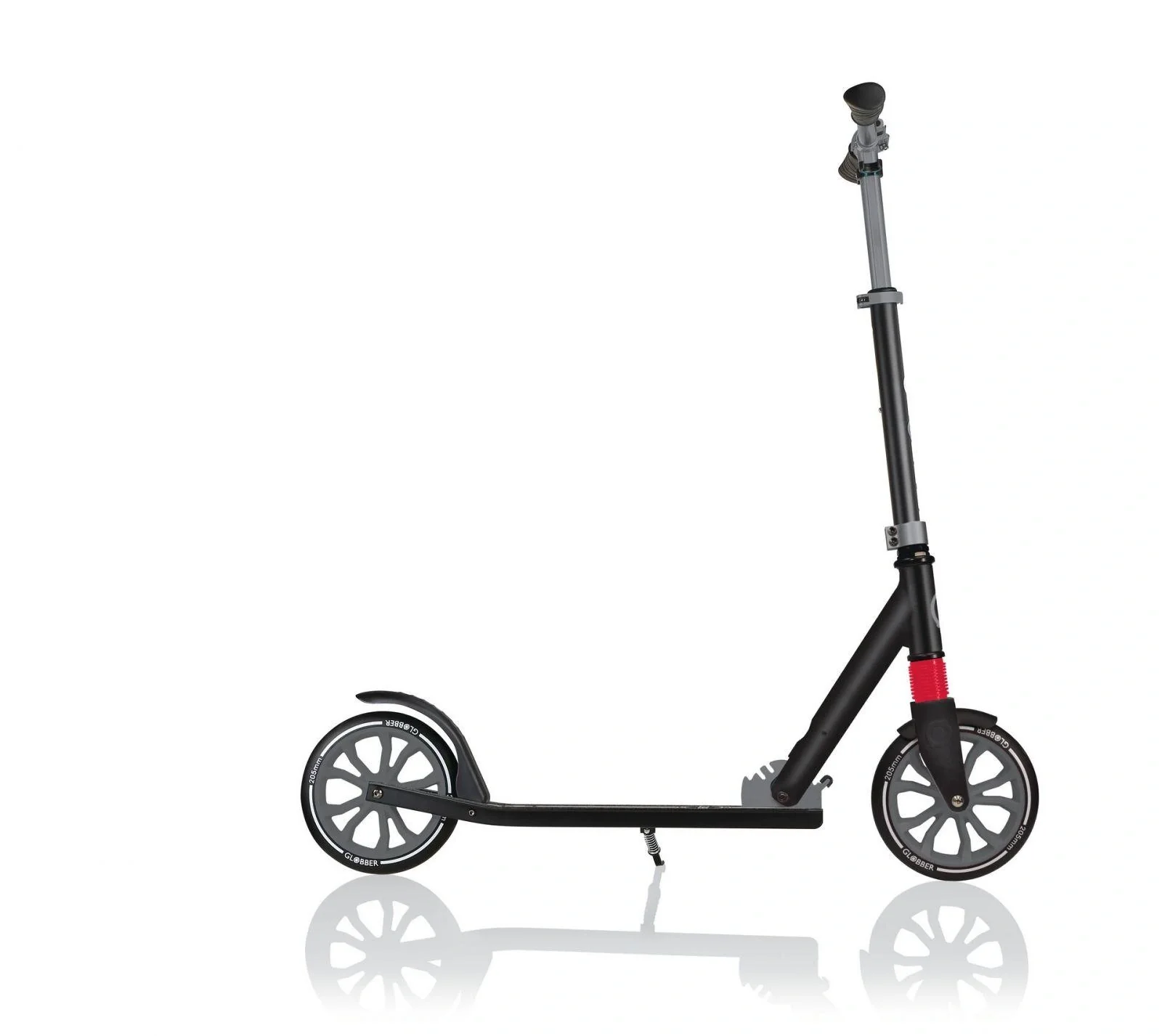 NL 205 Tretroller, 205 mm, ABEC 7, höhenverstellbar, Frontfederung, Klappmechanismus, schwarz-grau - 11