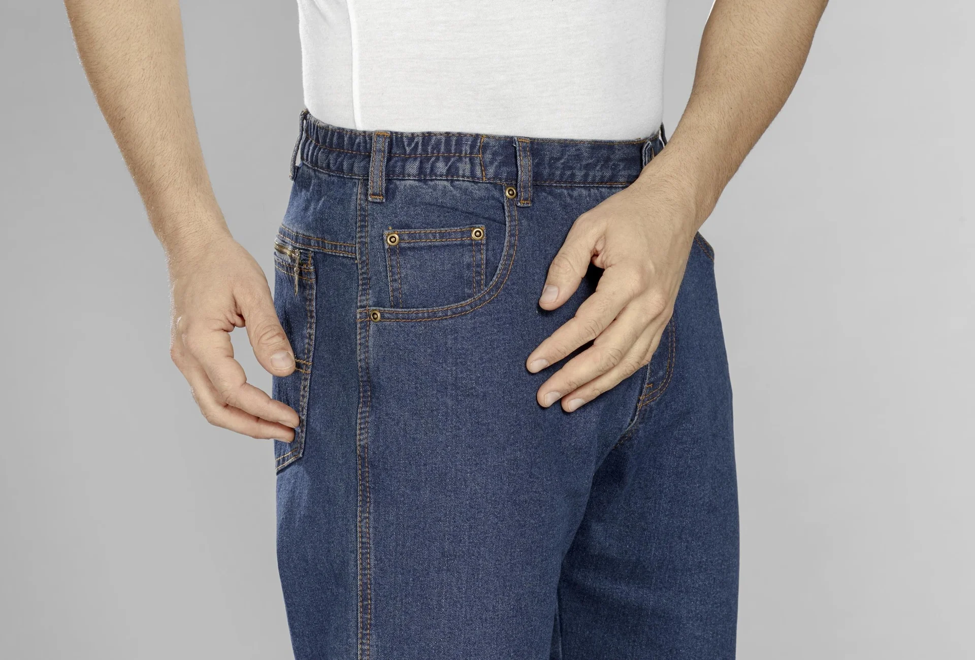 Extraleichte Reisejeans, Farbe blue stone, Gr.30 - 8