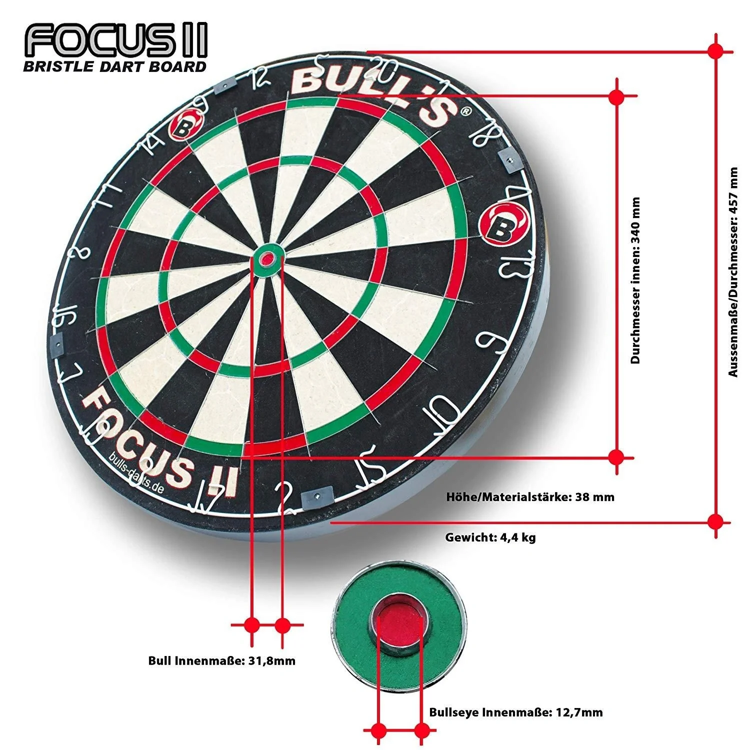 Focus II Bristle Dart Board - 2