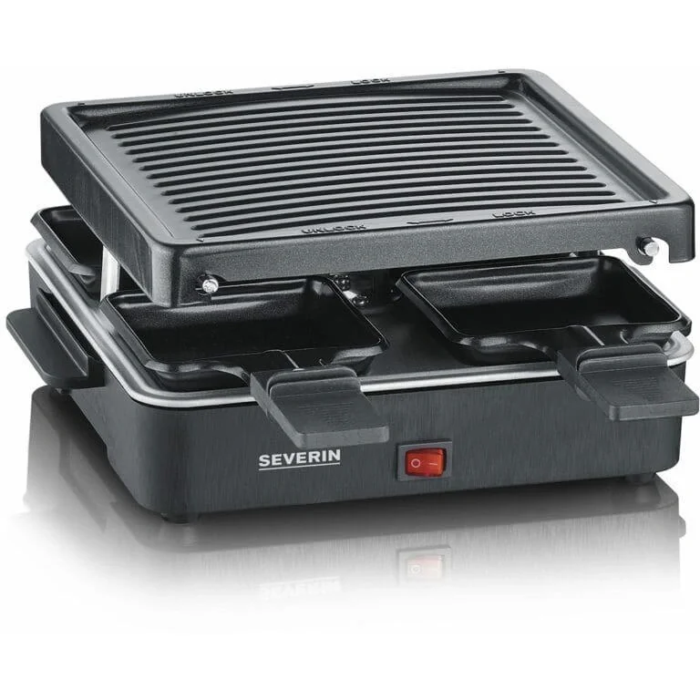 Raclette / Grill / Gourmetset - 600 Watt - 4 Pfännchen - 5