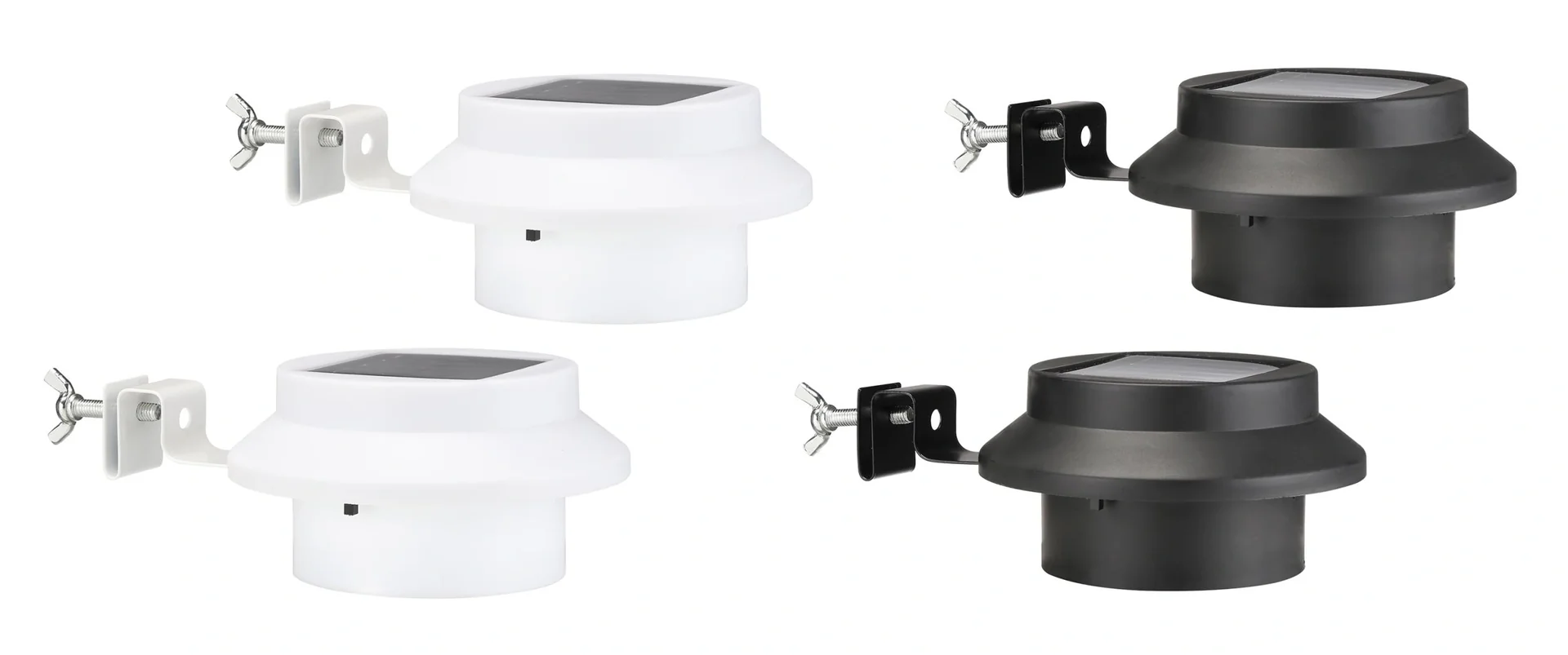 LED Solar Dachrinnenleuchten, 2er Set, schwarz - 3