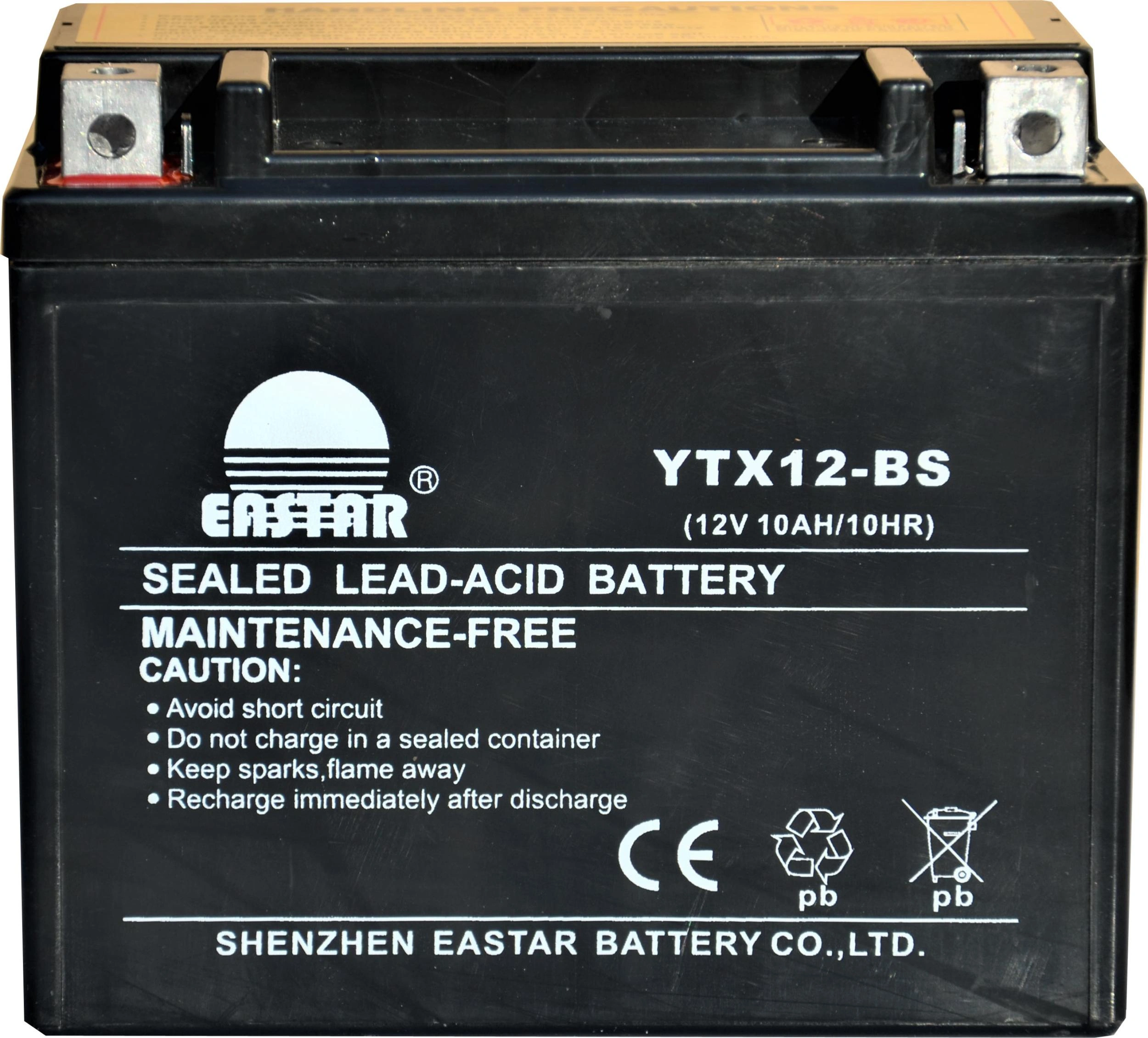 Batterie 12V 10Ah YTX12-BS für Motorrad Roller - 1