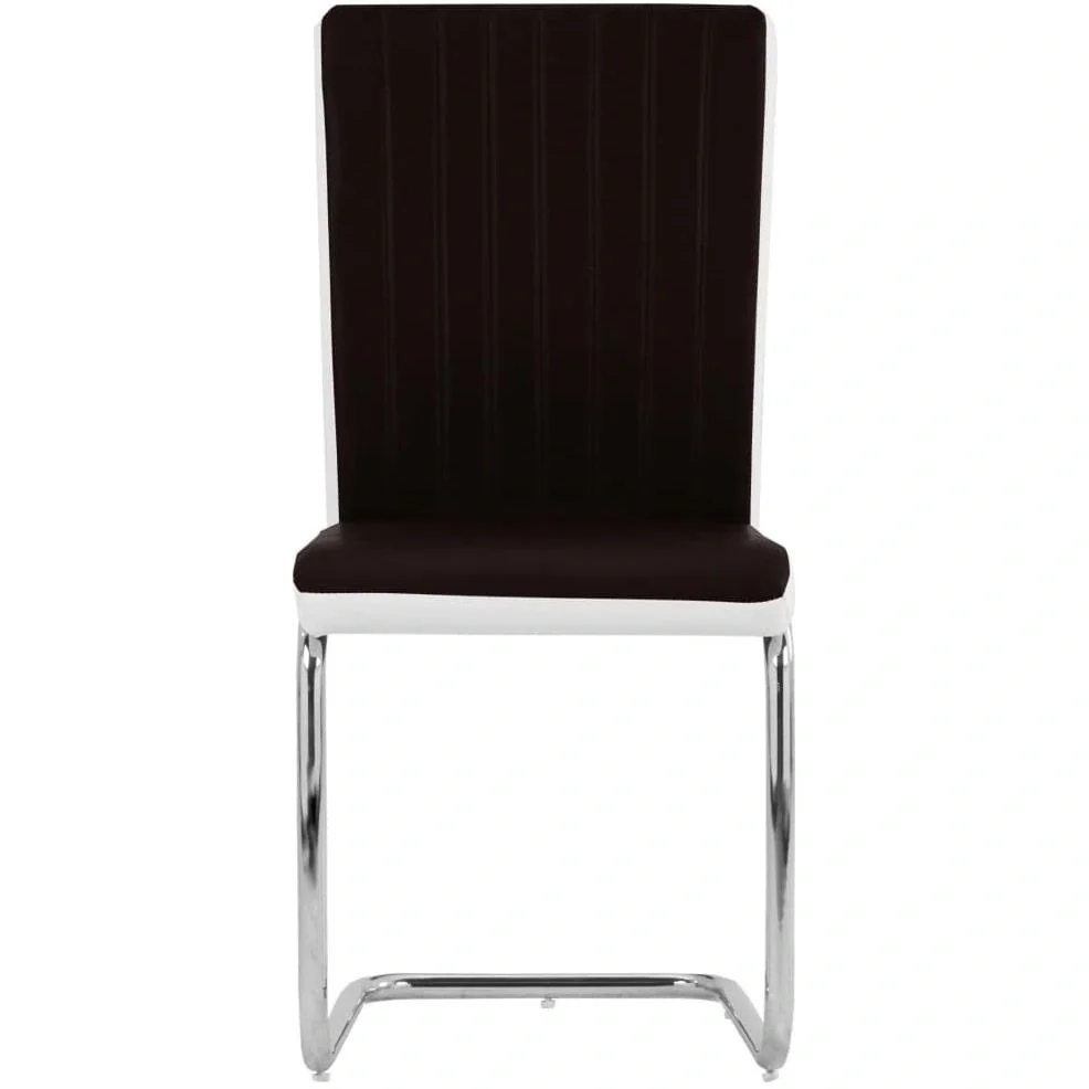 Esszimmerstühle 2-Sitzer Kunstleder braun - 6