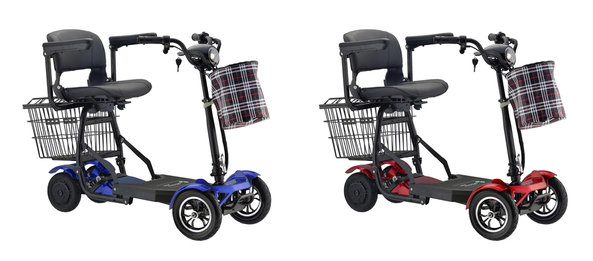 4-Rad E-Mobil Assisi 2.0 6 km/h Safety: 36V/10Ah Li-Ionen mit Gepäck-Tasche/-Korb, Blinker, faltbar, rot - 2