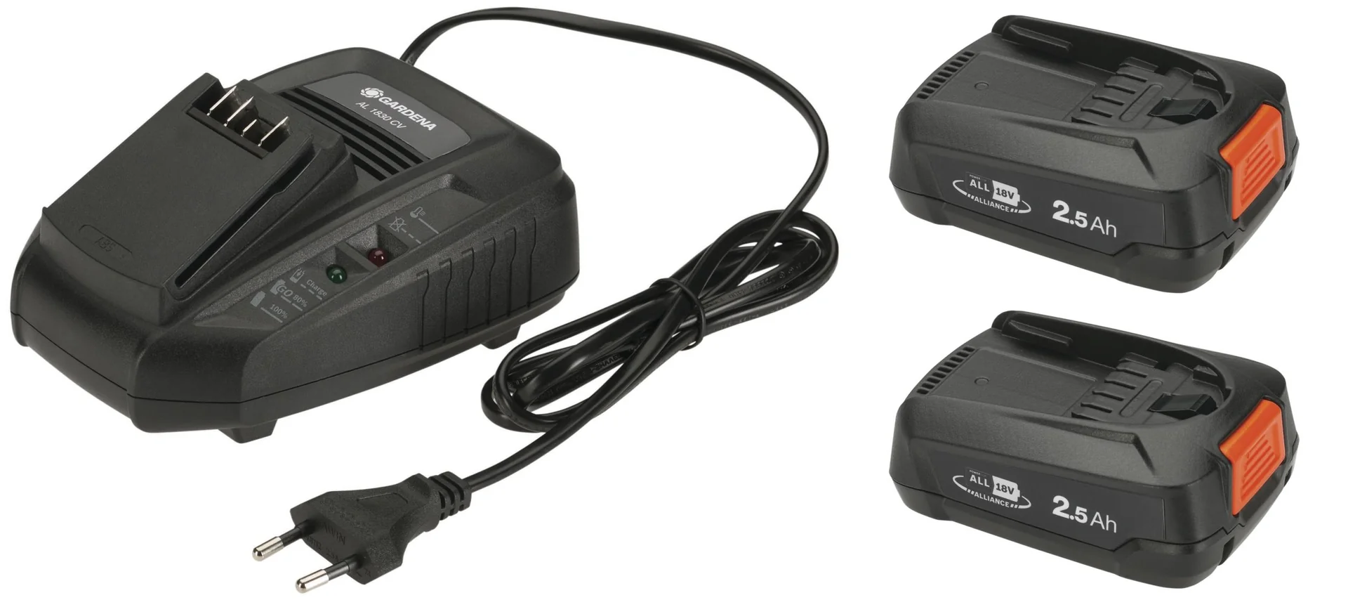 Starter-Kit P4A 2x Akku PBA 18V/45 2,5 Ah + Schnell-Ladegerät AL 1830 CV - 1
