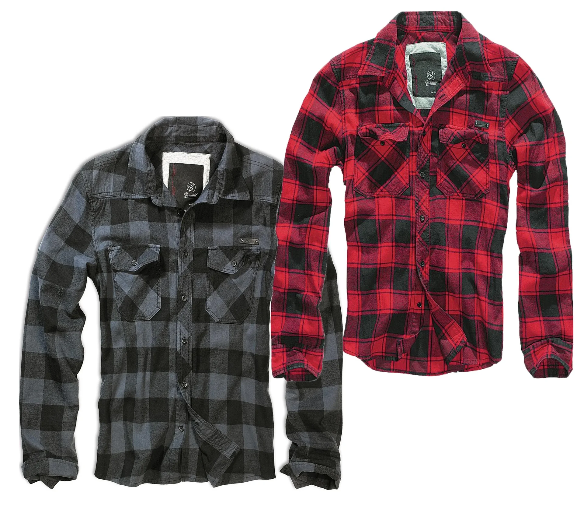 Karohemd schwarz/grau, Gr.4XL - 2