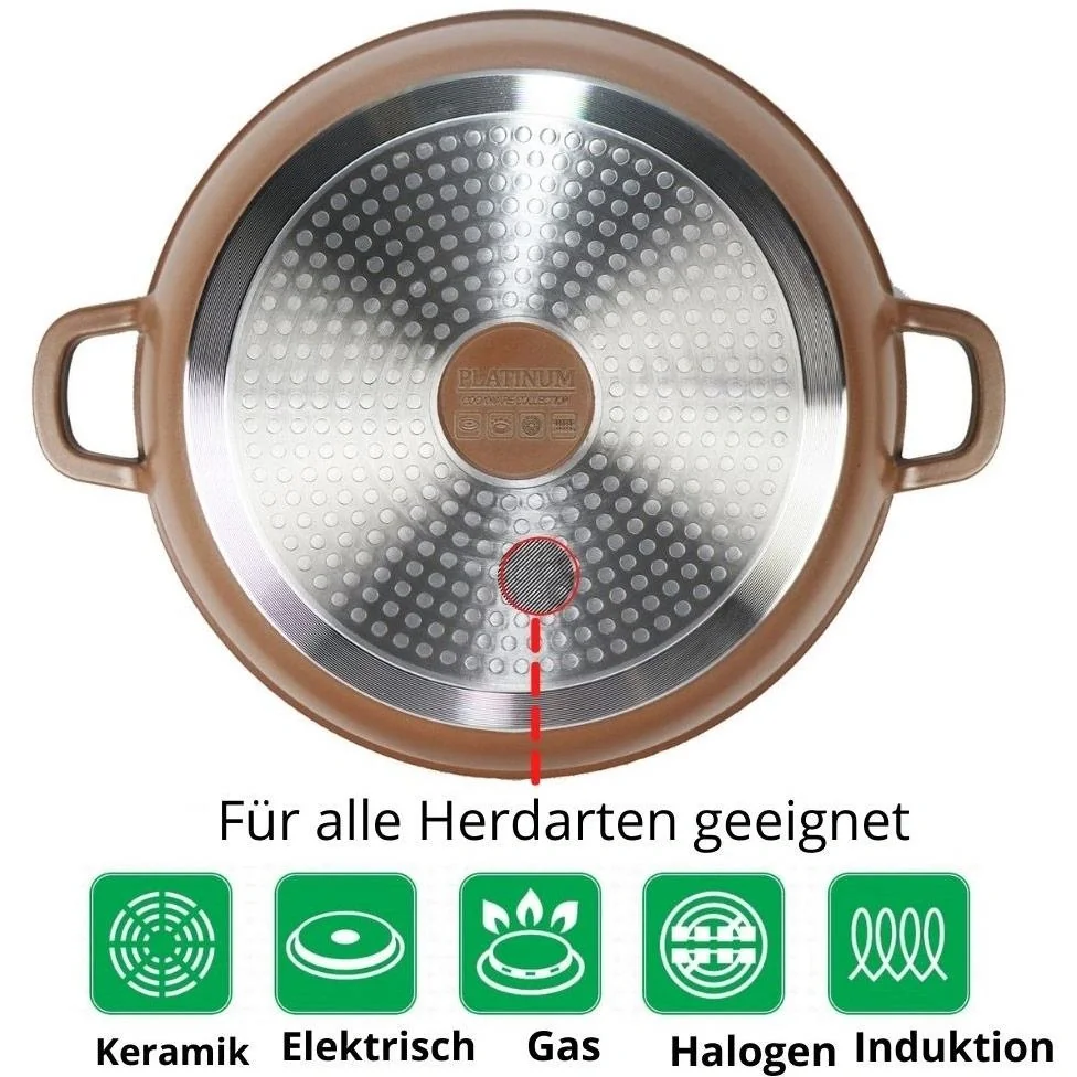 Platin-Bräter - Antihaft - 24cm - Kupfer - 6