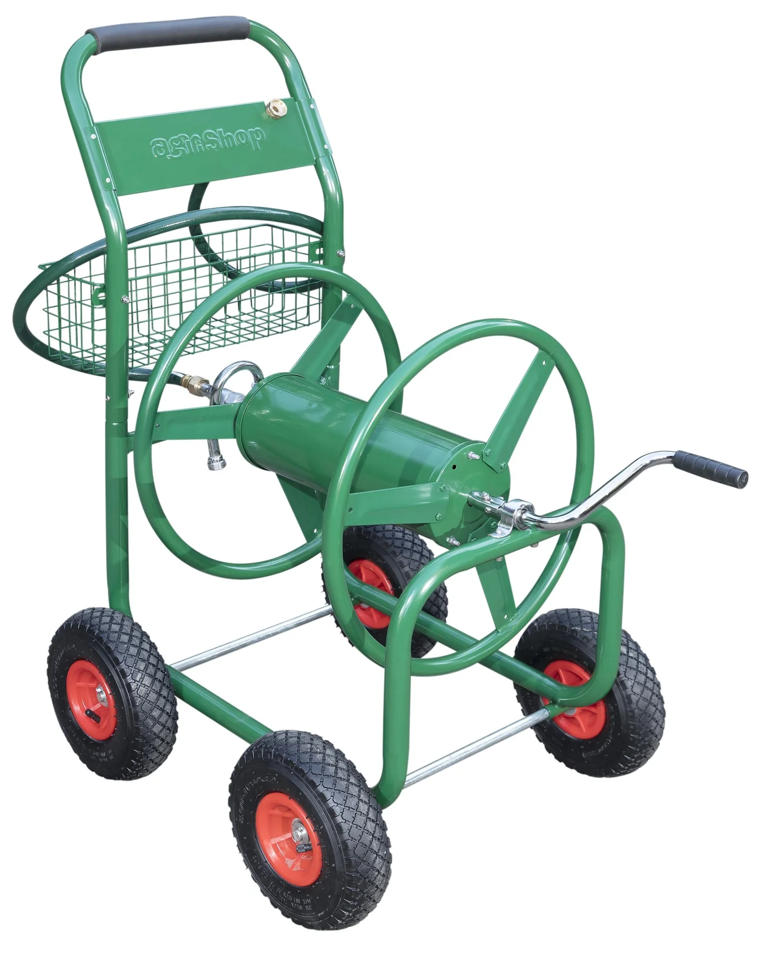 Schlauchwagen, 100 m für 3/4" Schlauch, inklusive Ablagekorb - 6