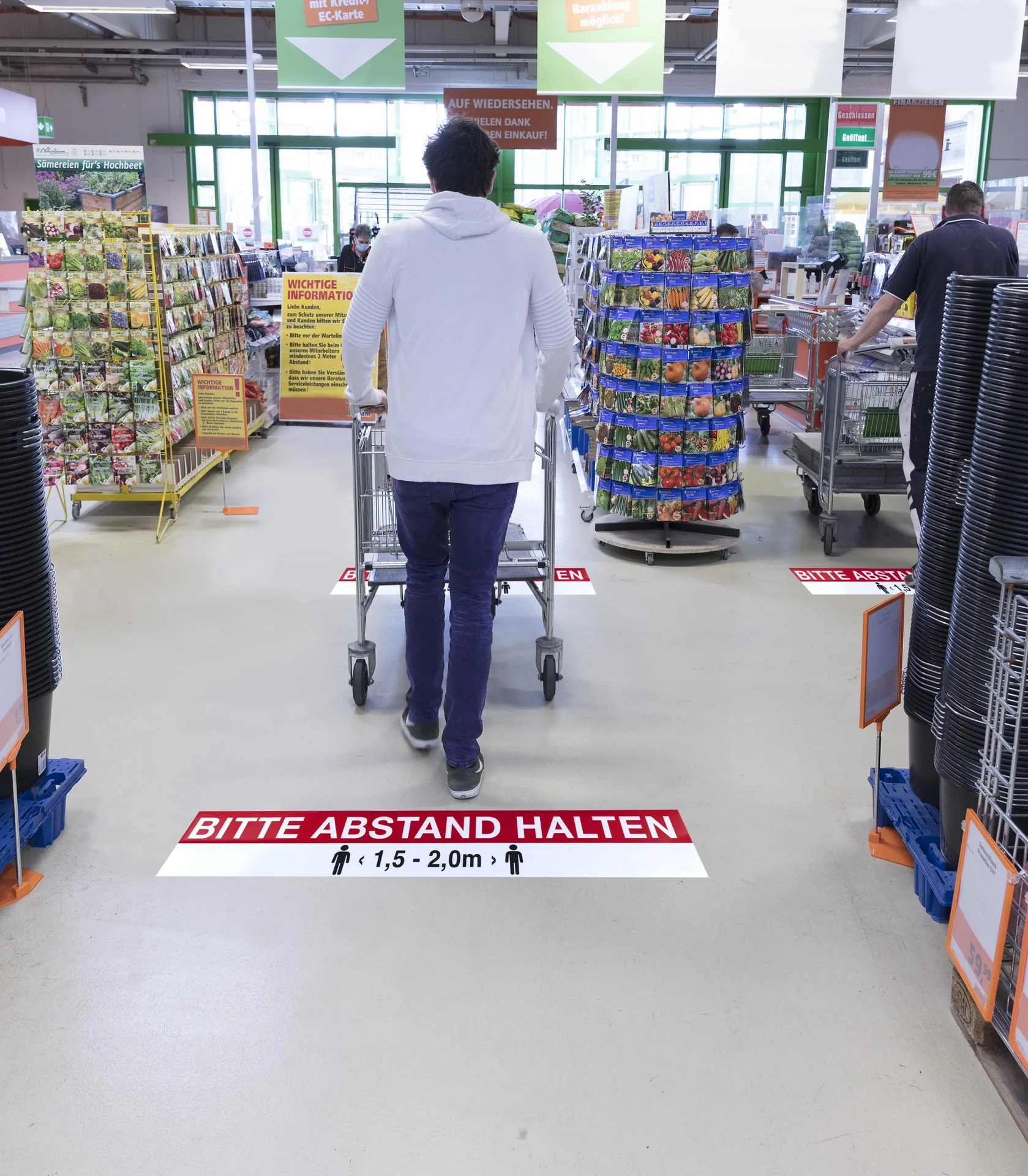 Boden- und Wandaufkleber "Abstand halten / Figur" - 3