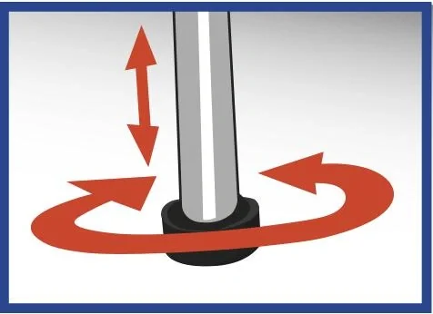Trittstufe mit höhenverstellbarem Haltegriff, Chrom, 88-108 cm - 5