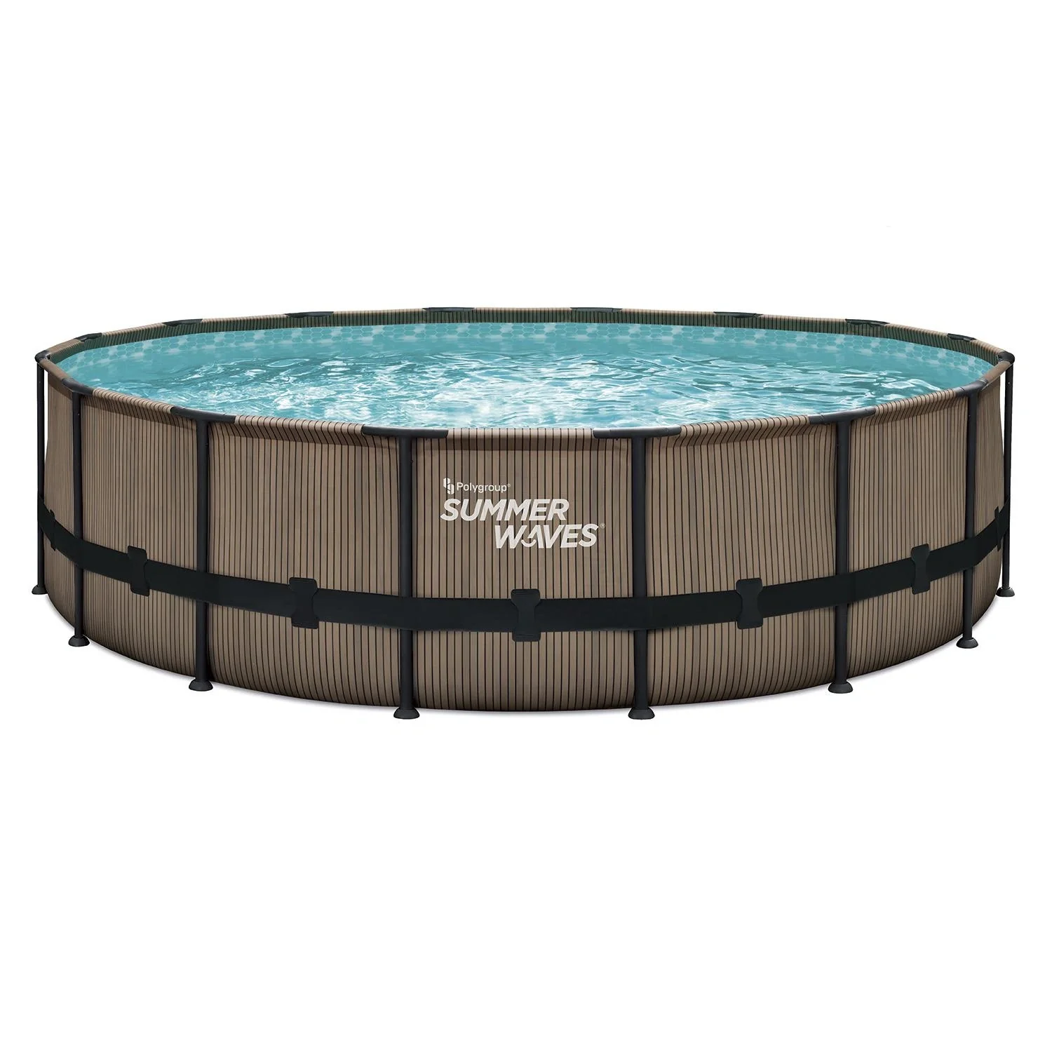 Elite Frame Pool Ø488 x 122 cm, Teak-Optik - 4