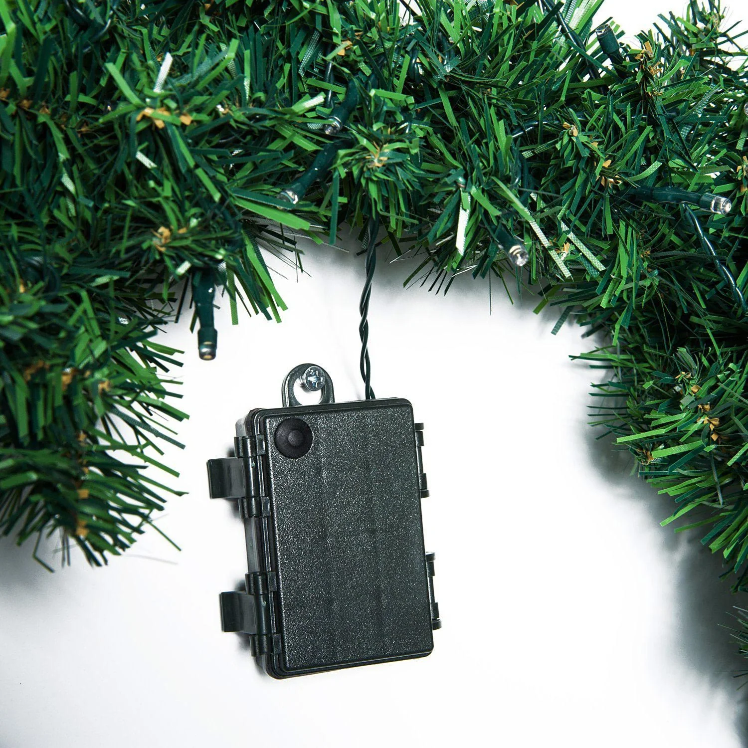 Tannenkranz Türkranz Weihnachtskranz mit LED 55cm Grün - 3