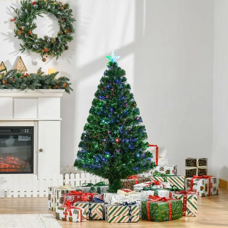 Weihnachtsbaum 1,2 m Christbaum Kunsttanne 130 Äste mit LED-Lichtern - 6