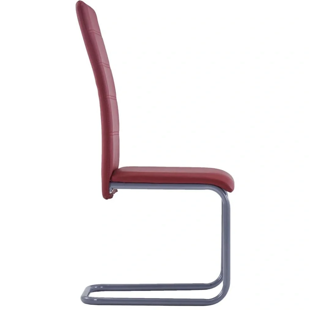 Esszimmerstühle 2-Sitzer Kunstleder rot - 1