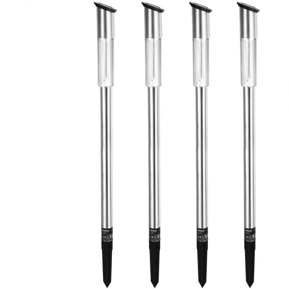 LED Solarlampe 4er Set - Wegbeleuchtung - Gartenbeleuchtung - mit Dämmerungssensor - 5