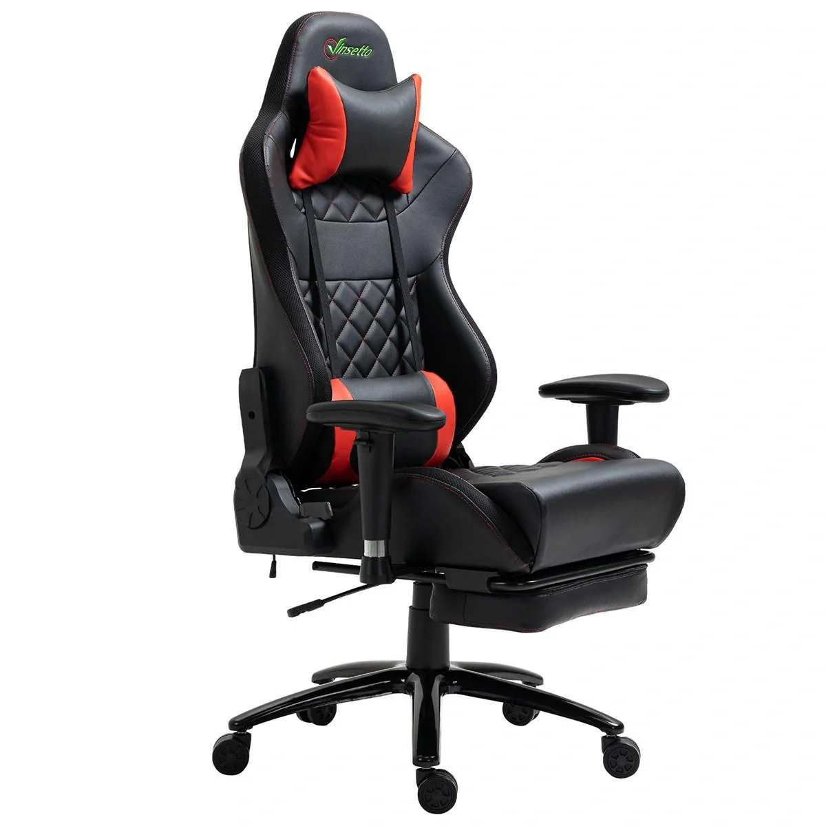 Gamingstuhl mit RGB LED-Leuchten Wippenfunktion Bürostuhl Schreibtischstuhl Fußstütze ergonomisches Design modern höhen - 4