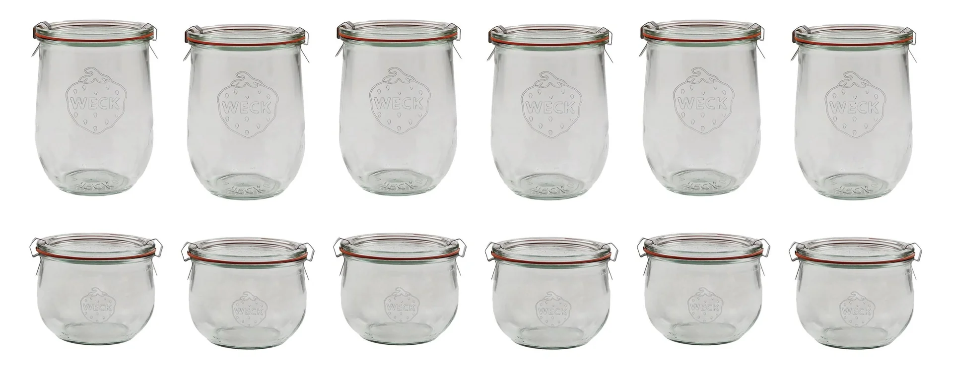 Einkochglas TULPE-Form 1 Liter, 6er Pack, 1062 ml Volumen - 2