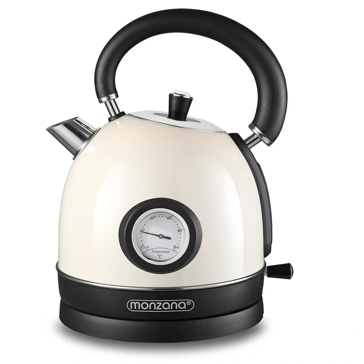 Wasserkocher Edelstahl im Retro-Design cremefarben 1,8L - 2200W - 1