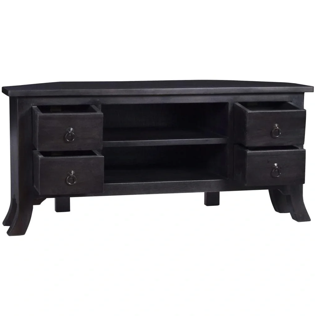 TV-Schrank 100x40x45 cm massiv Mahagoni hell kaffeefarben - 6