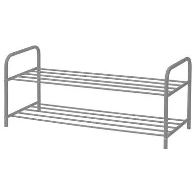 Schuhregal - schwarz - Metall - 2-lagig - 91 cm - 2