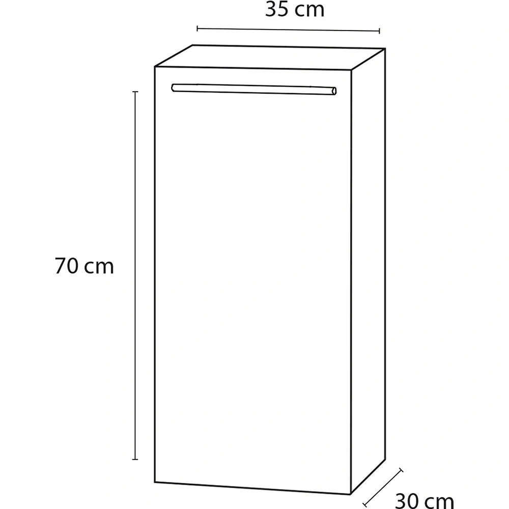 Säulenbox Force - niedrig - Links - Eiche - 2