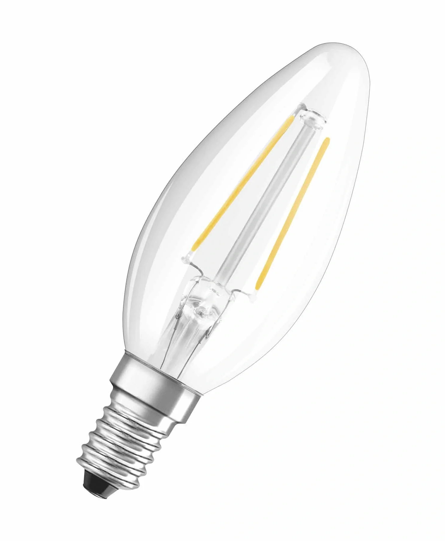 LED CLASSIC B25 Filament Lampe in Kerzenfom mit 2,5W E14, warmweiß, klar - 2