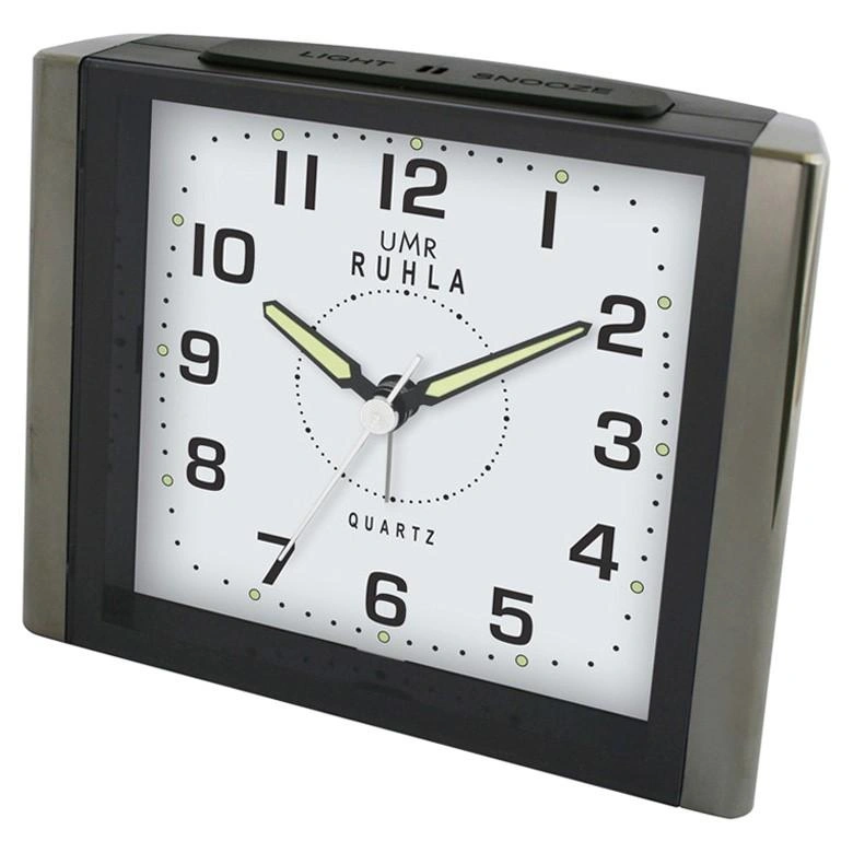 Quarz Wecker mit Cresendo Alarm, grau - 2