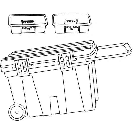 TAYG - WERKZEUGKOFFER - MIT ROLLEN - 775 x 472 x 493 mm - MIT ABLAGEFACH - 2