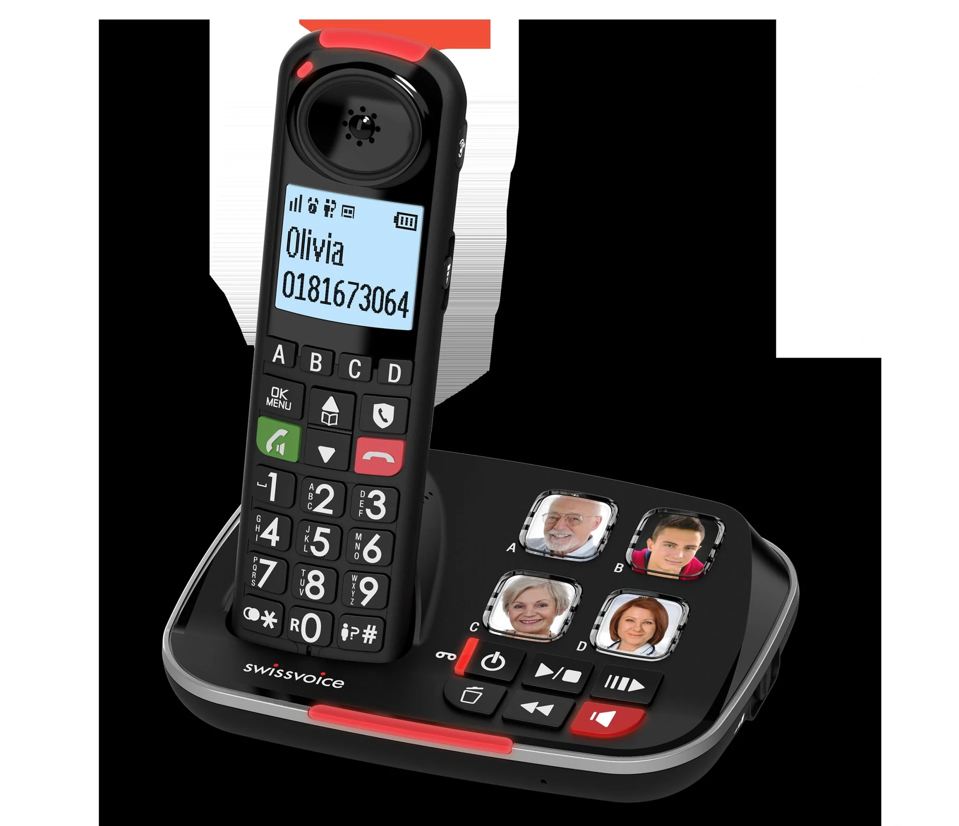 Senioren-Schnurlos-Telefon mit großen Tasten und hörgerätekompatibel - 8