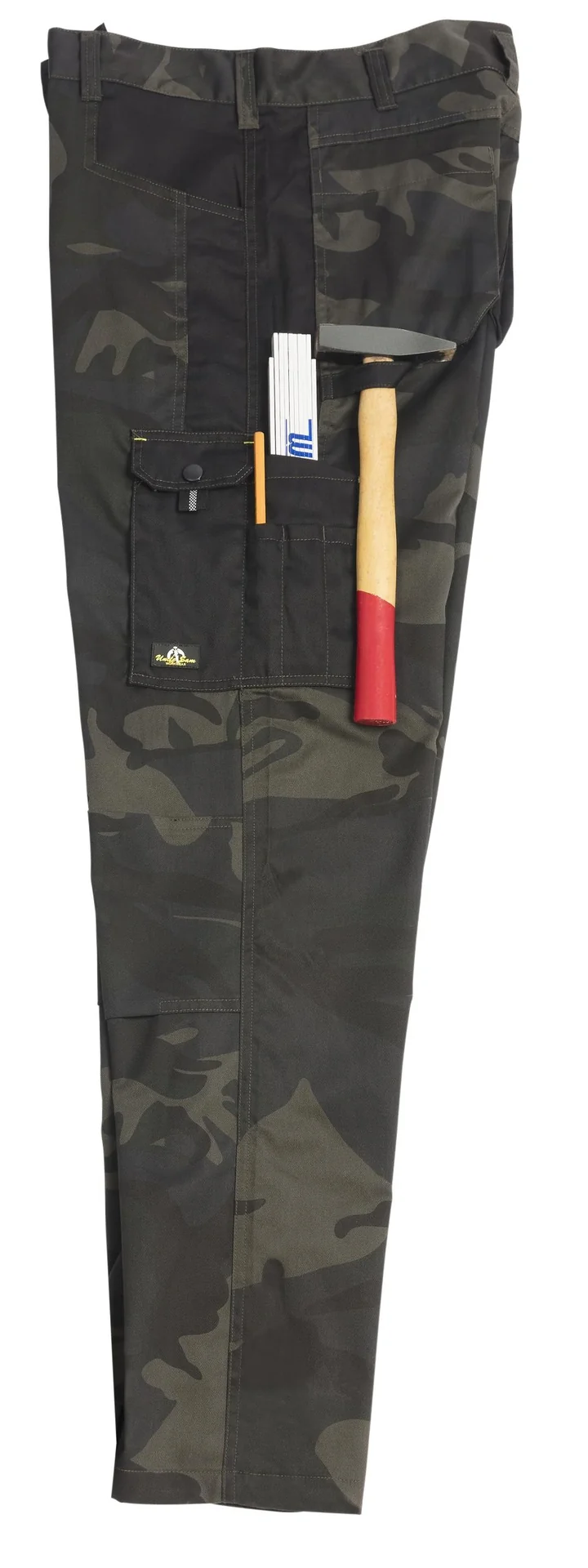 Bundhose mit Cargotasche und Hammerschlaufe, Farbe oliv camouflage, Gr.56 - 3