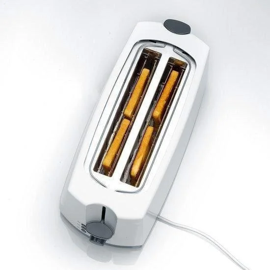 Toaster Langschlitz - geeignet für 4 Scheiben Brot - 1400 Watt - Silber - 4