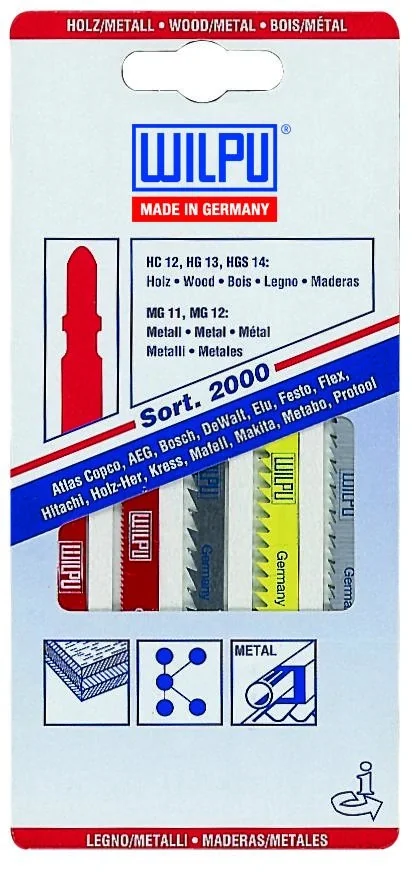 Sortiment 2000 Stichsägeblätter, 5 Stück - 2