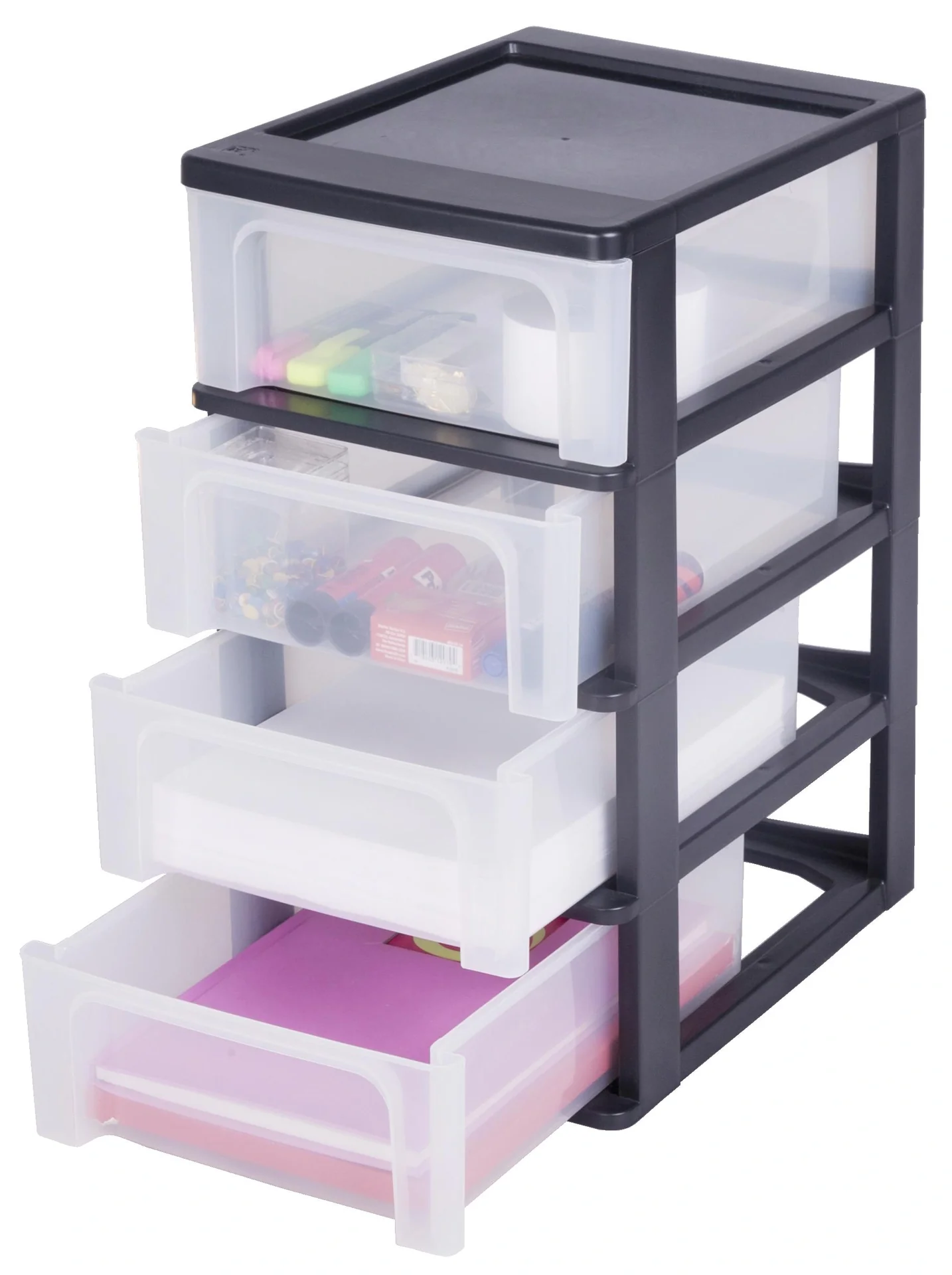 Schubladen-Container, DIN-A4, 4 hohe Schubladen - 5