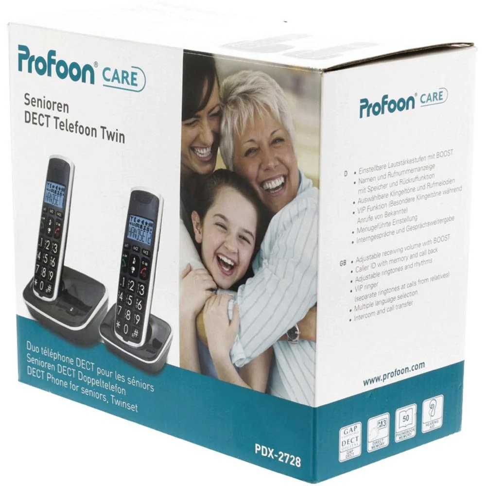 DECT-Telefon Schwarz/Silber - 1