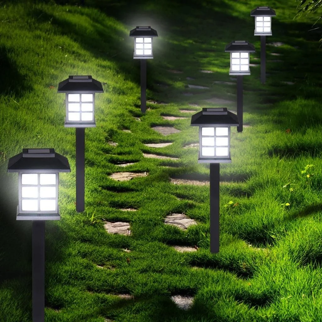 6 x LED-Außen-Solarleuchten - 6