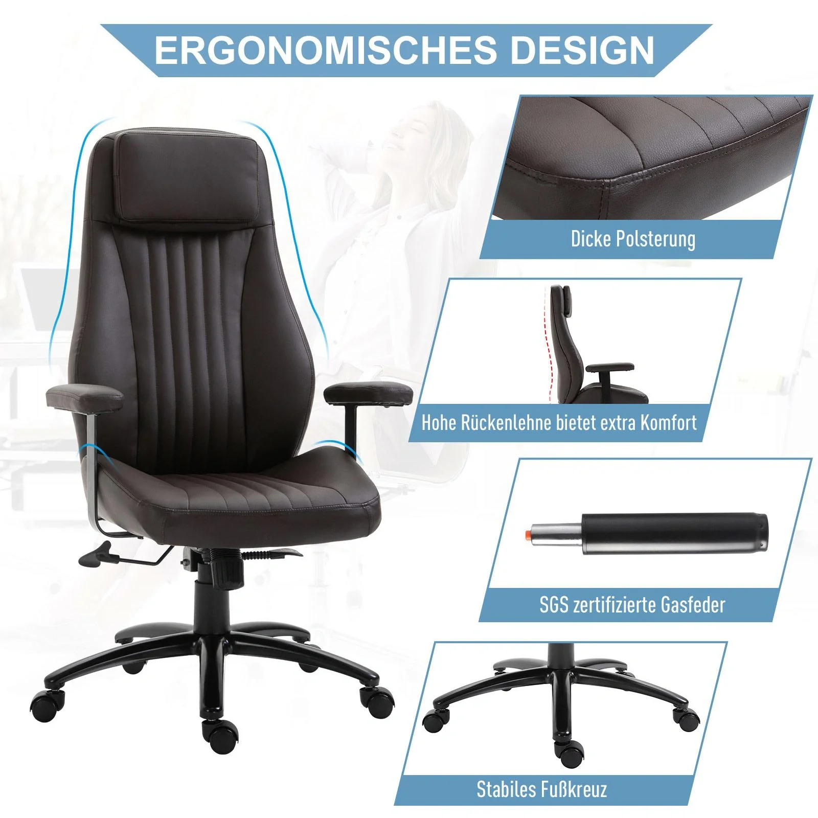 Bürostuhl mit Wippfunktion - 1