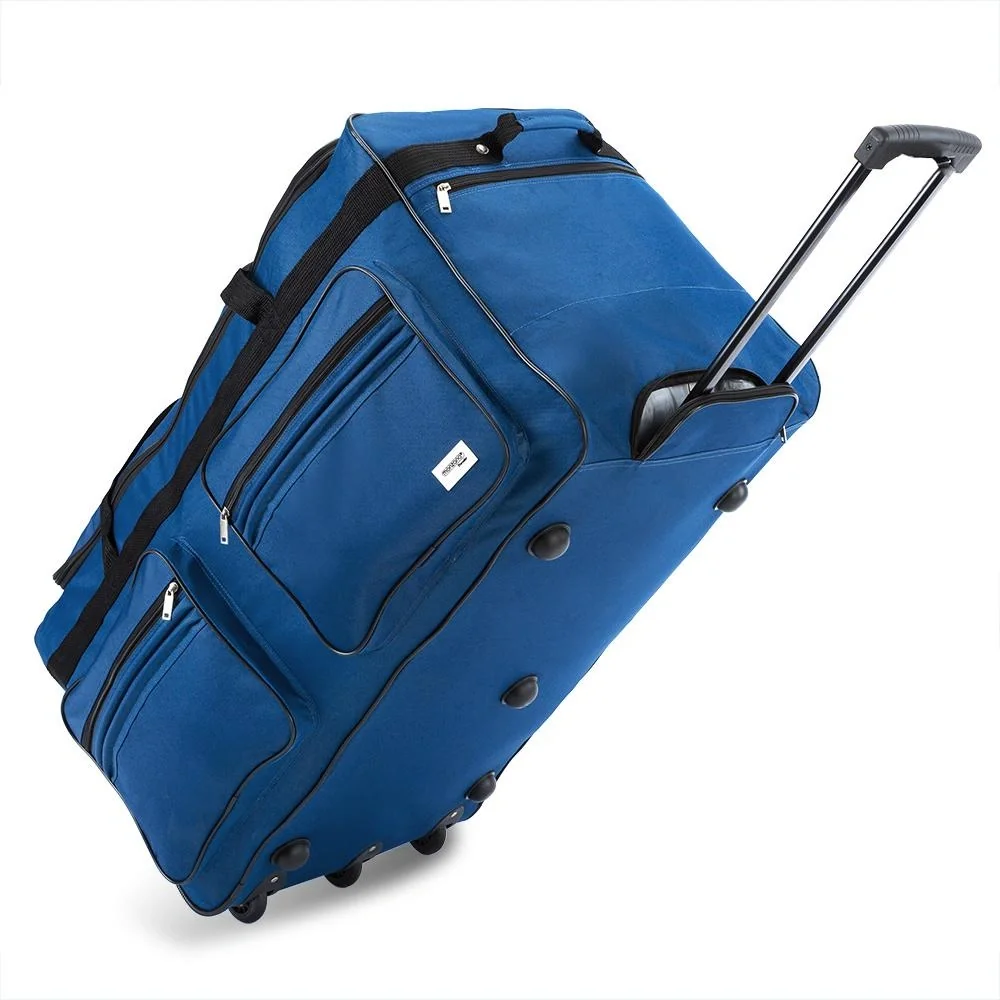 XXL Reisetasche Dunkelblau mit Trolleyfunktion 3 Rollen 160 LITER 85x43x44cm - 10