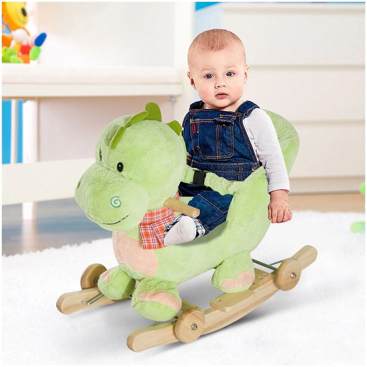 Schaukeltier Drache mit Rollen Musik - 9