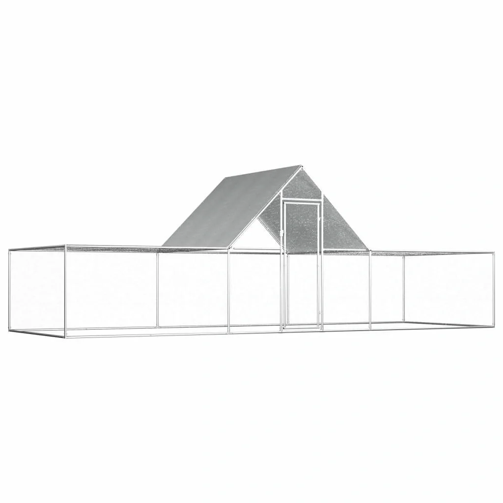 Hühnerstall 6x2x2 m Stahl verzinkt - 1