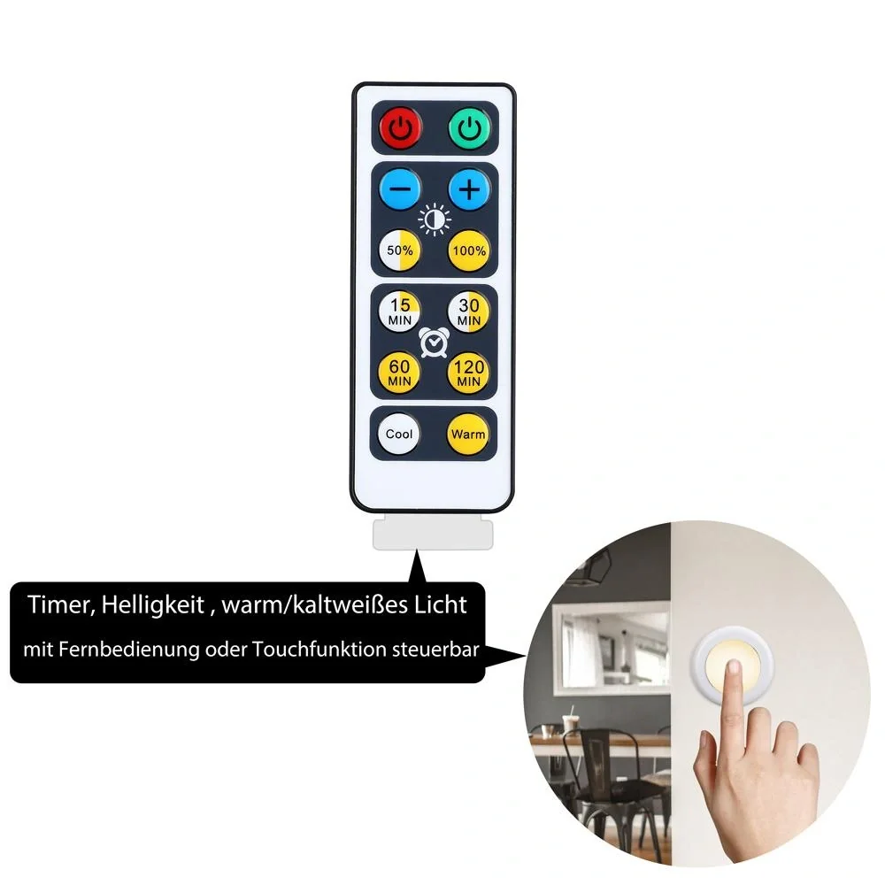 LED-Lampe 6er-Set Skab White mit Fernbedienung - 5
